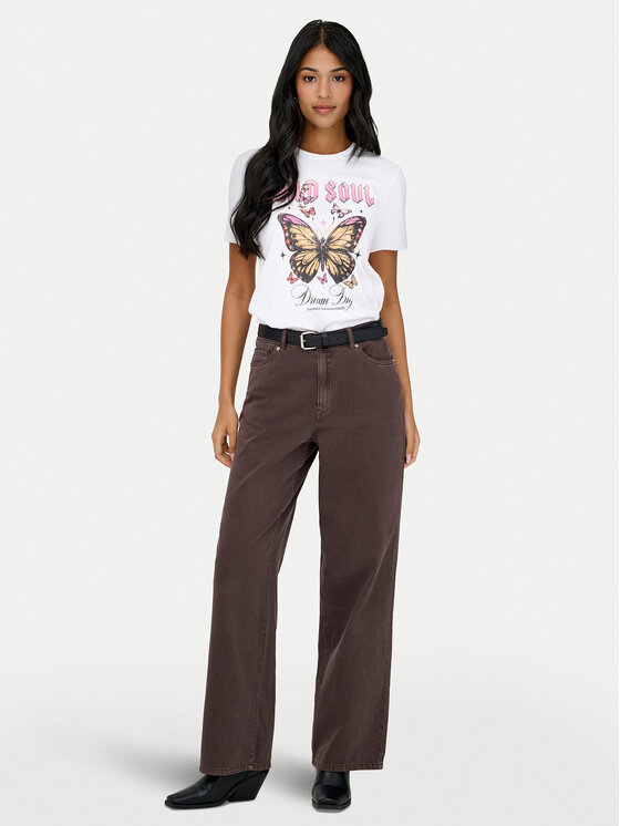 ONLY ONLY Tričko Lucy 15366031 Biela Loose Fit