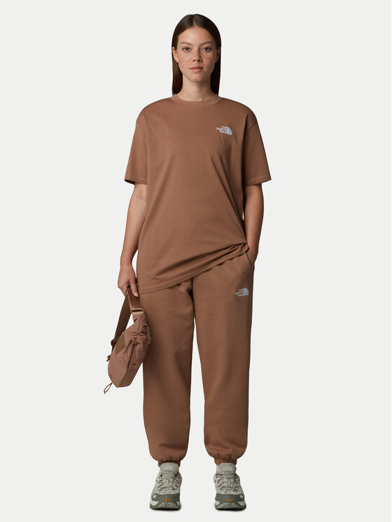 The North Face The North Face Póló Simple Dome NF0A87NQ Barna Oversize