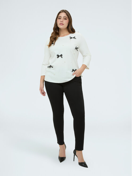 Fiorella Rubino Fiorella Rubino T-Shirt G04QL008927N0S1 Biały Boxy Fit