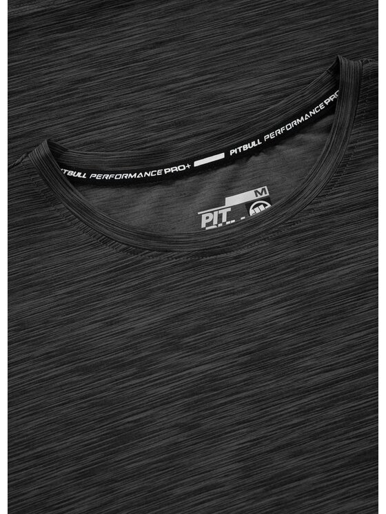 PITBULL PITBULL Koszulka techniczna Koszulka Casual Sport Small Logo S Czarny Regular Fit