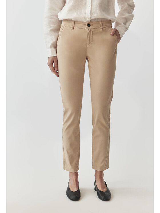 TATUUM TATUUM Kalhoty z materiálu HINO Khaki Skinny Fit