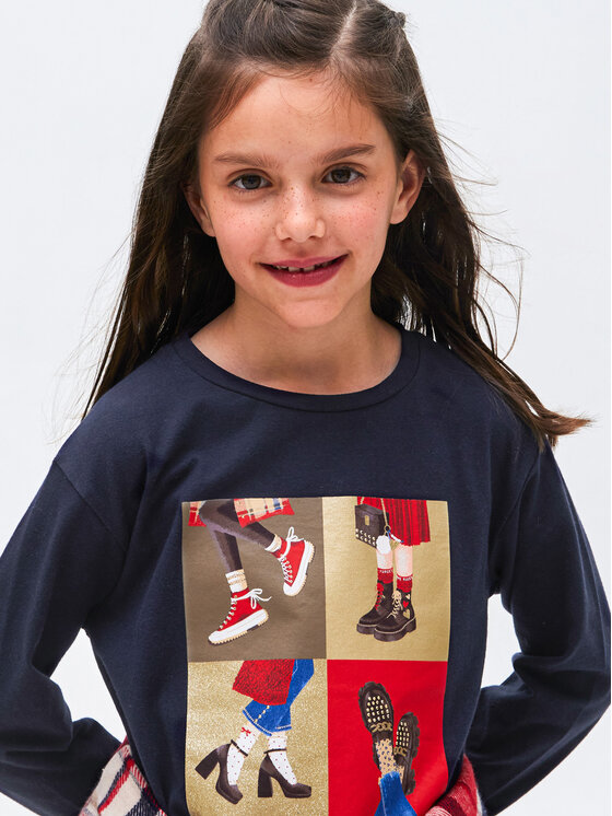 Mayoral Mayoral Bluză 7.046 Bleumarin Regular Fit
