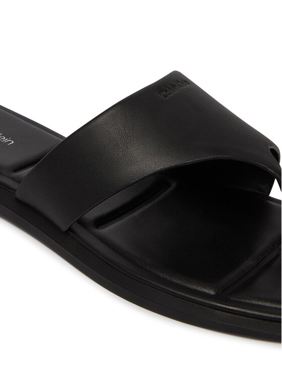 Calvin Klein Calvin Klein Čības uz pirksta Leather Toe Post Sandals HW0HW02866 Melns