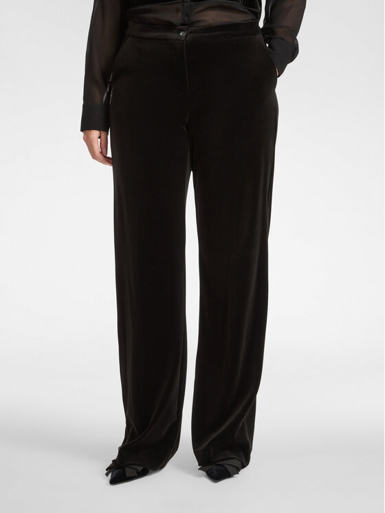 Elena Mirò Elena Mirò Pantaloni di tessuto P165P300369N033 Nero Regular Fit