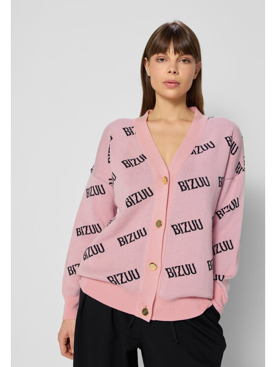 BIZUU BIZUU Kardigan KYLE Różowy Standard Fit