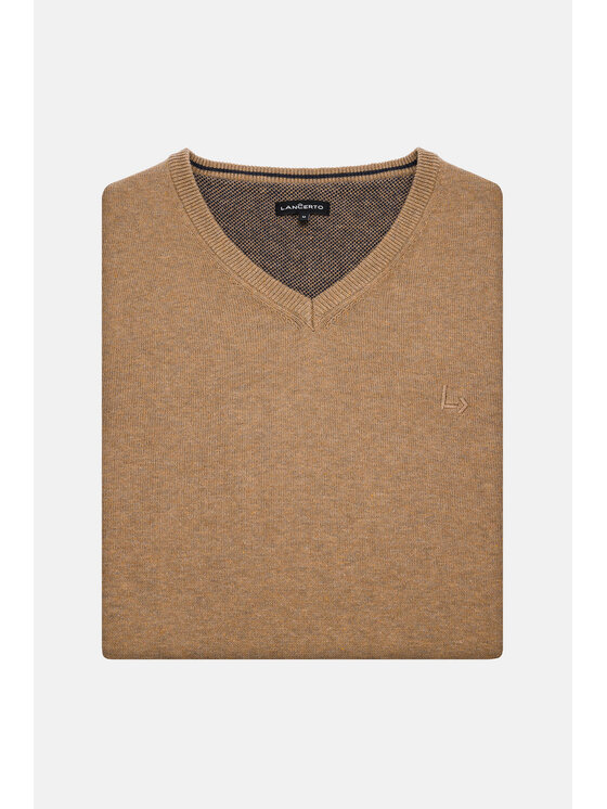 Lancerto Lancerto Sweter Harrison SW073123000004 Beżowy Regular Fit