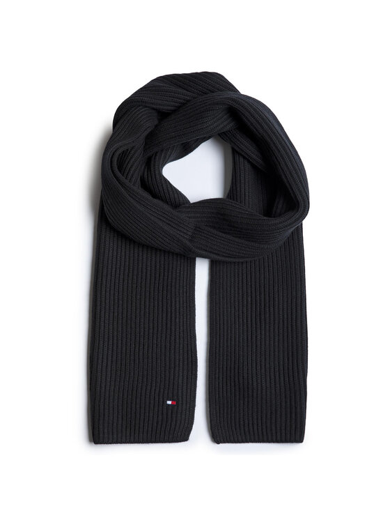 Tommy Hilfiger Шал Pima Cotton Scarf AM0AM06546 Черен