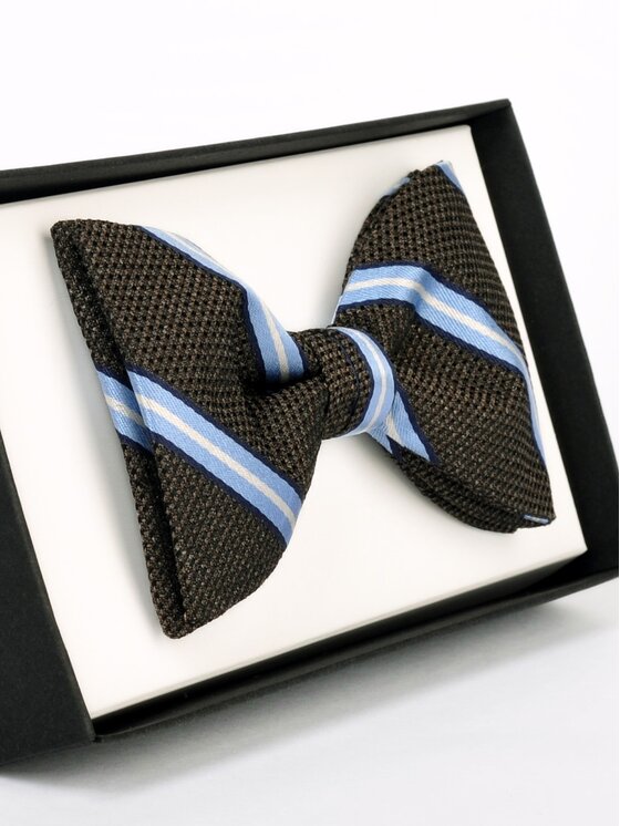 ELSNER ELSNER Papillon BUTTERFLY Z JEDWABNEGO ŻAKARDU A 2001 Marrone