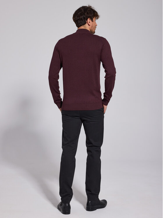 VILLARO VILLARO Chinosy SPO018E Czarny Slim Fit