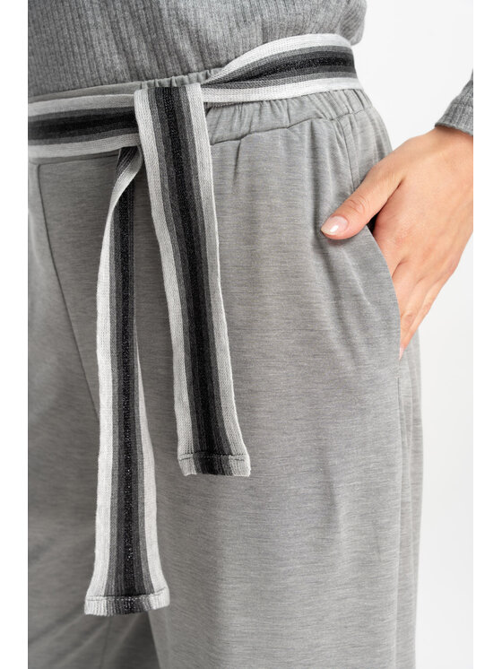 CLICK CLICK Kalhoty z materiálu 30-331 Šedá Active Fit