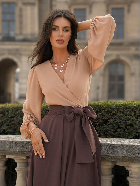 LIDIA KALITA LIDIA KALITA Sukienka wieczorowa Sydney Brązowy ciemny Regular Fit