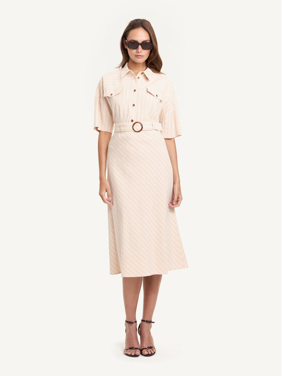 KMX KMX Spódnica trapezowa 116000001 Beżowy Flare Fit