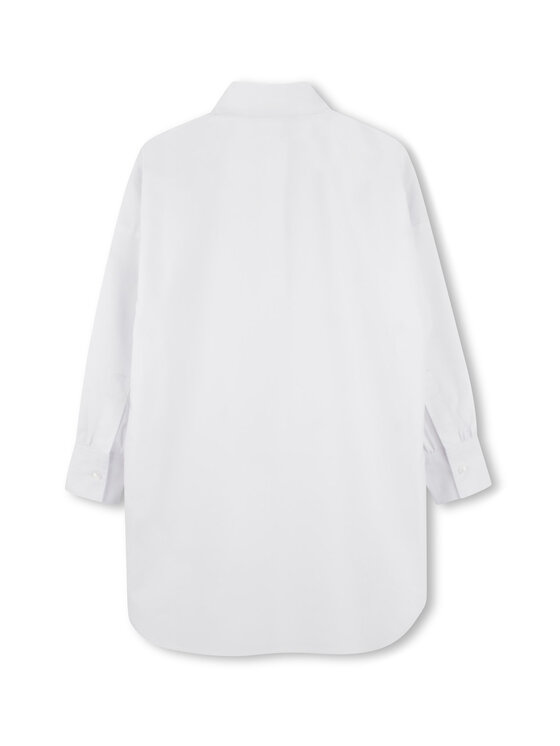 Karl Lagerfeld Kids Karl Lagerfeld Kids Rochie tip cămașă Z30463 D Alb Relaxed Fit