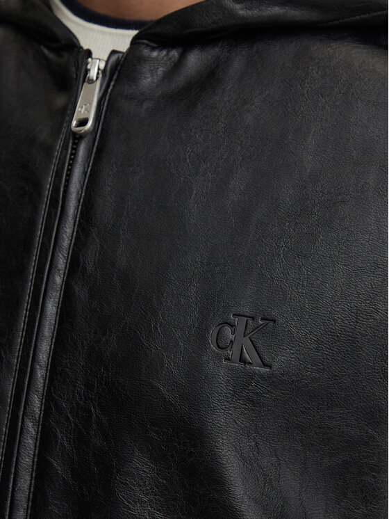 Calvin Klein Jeans Calvin Klein Jeans Jacke aus Kunstleder LV047G516G Schwarz Regular Fit