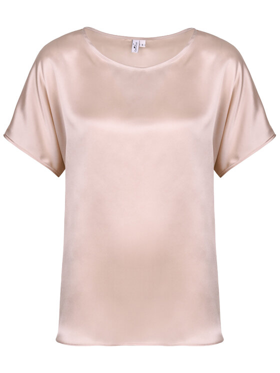 Cat&Cat Cat&Cat T-Shirt silk satin Béžová Regular Fit