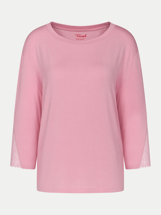 Triumph Triumph Bluzka piżamowa Aura Spotlight 10221371 Różowy Relaxed Fit