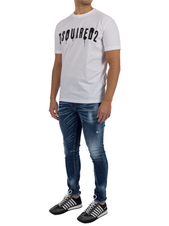 Dsquared2 Dsquared2 T-Shirt S74GD0962 Bílá Slim Fit