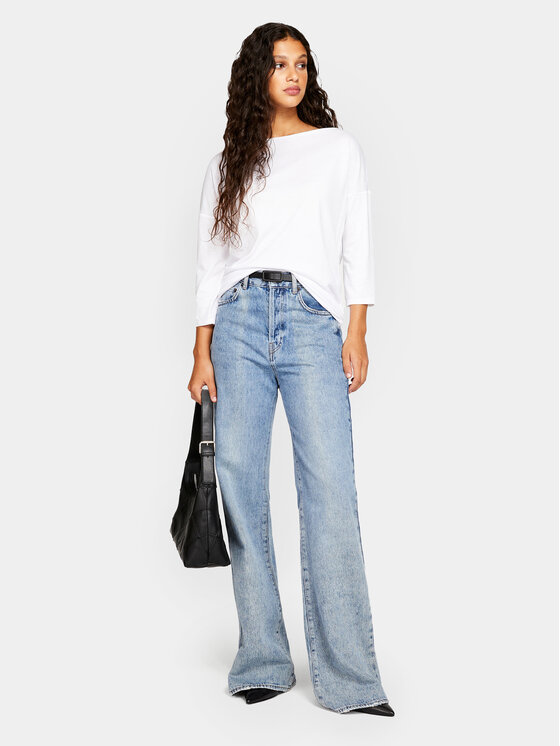 Sisley Sisley Blūze 3QU4L12EE Balts Regular Fit