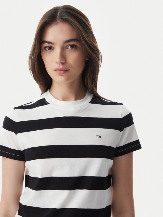 Tommy Jeans Tommy Jeans Majica Flag DW0DW23801 Črna Regular Fit