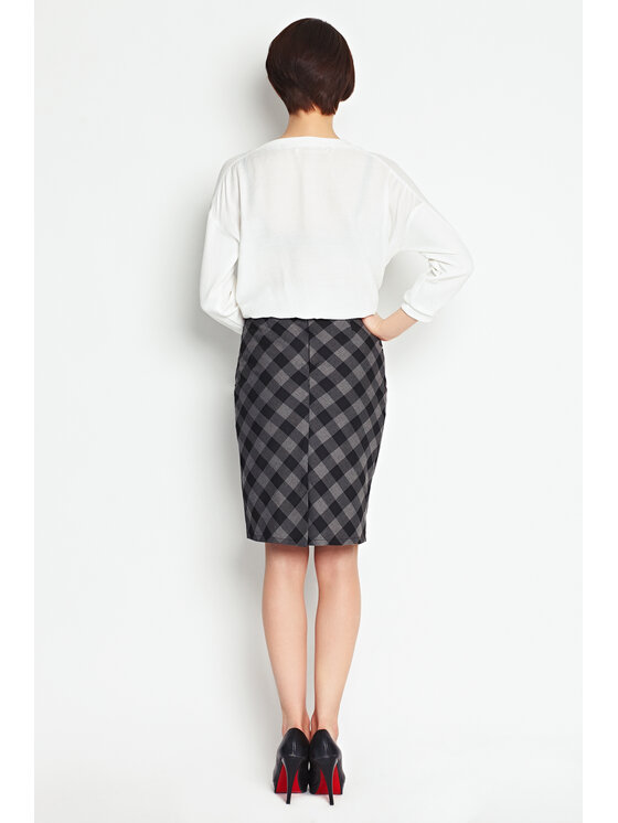 Awama Awama Sukně A107 Šedá Basic Fit