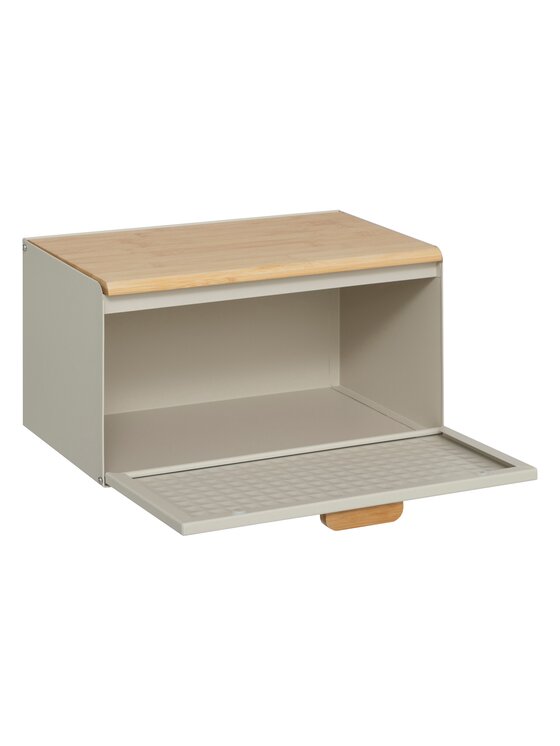 MIAhome MIAhome Chlebak metalowy 23,5x35,5x20,8 cm EXTRA beżowy Beżowy