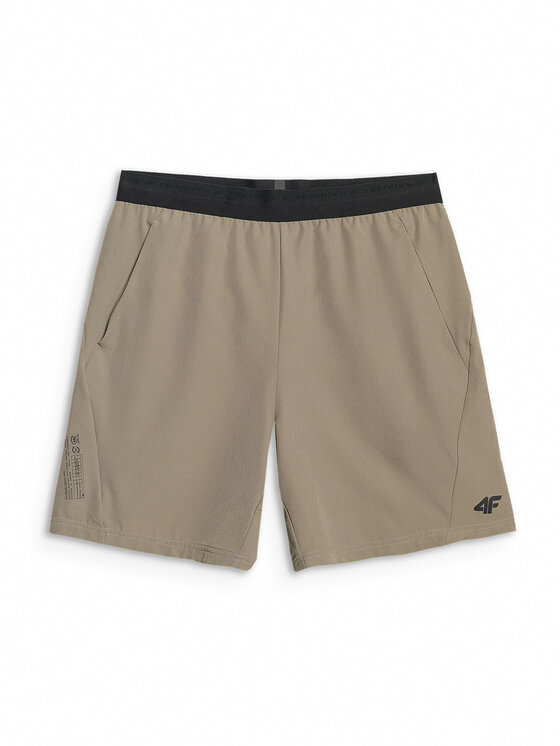 4F 4F Szorty sportowe TRAINING Khaki Regular Fit