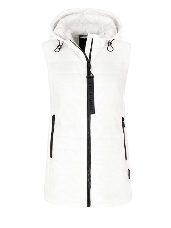 Volcano Volcano Bezrękawnik V-HARMONY Biały Regular Fit