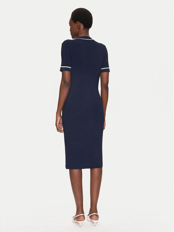 Luisa Spagnoli Luisa Spagnoli Pletena obleka Candelotto 100004 Mornarsko modra Slim Fit