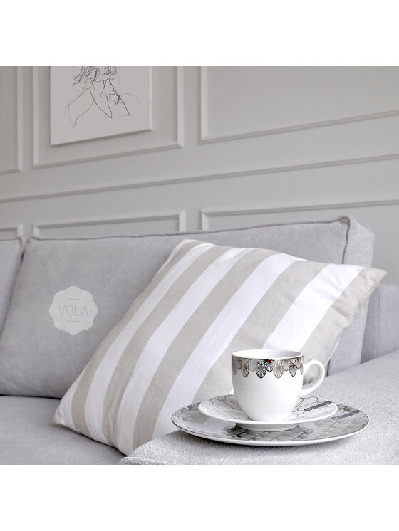 VOLA VOLA Zestaw 2 filiżanek Zestaw do espresso First Platin 001 Srebrny