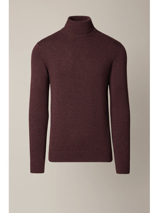 Lancerto Lancerto Sweter Sigmar SW073225000082 Bordowy Regular Fit
