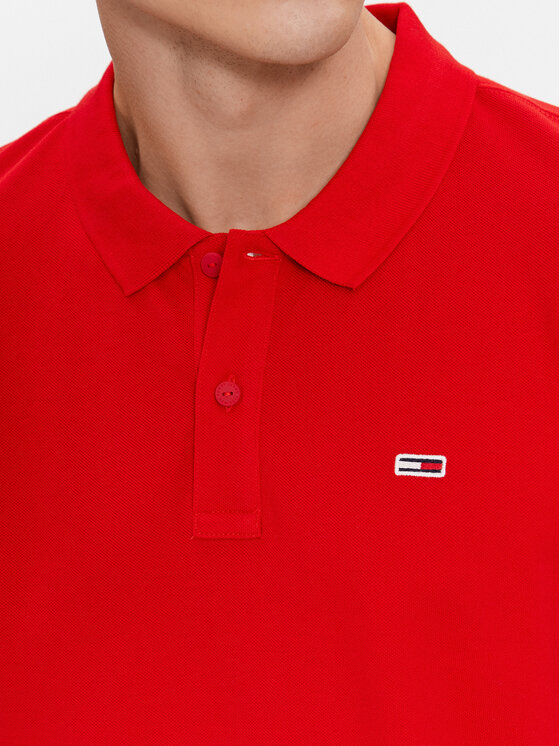 Tommy Jeans Tommy Jeans Polo särk DM0DM18312 Punane Slim Fit