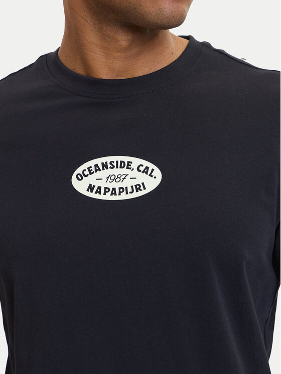 Napapijri Napapijri Tricou S-Flint NP0A4FZZ Negru Regular Fit