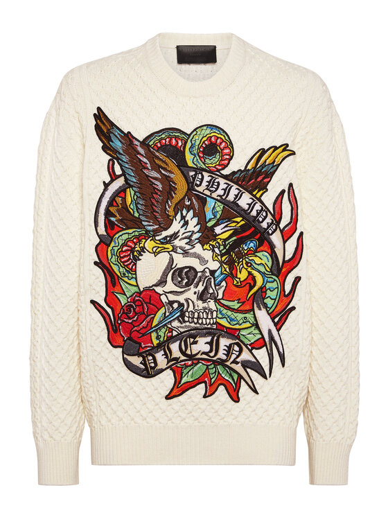 PHILIPP PLEIN PHILIPP PLEIN Longsleeve 19177 Bianco Regular Fit