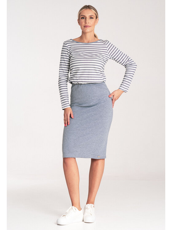 FIGL FIGL Sukienka codzienna M1057 Szary Regular Fit