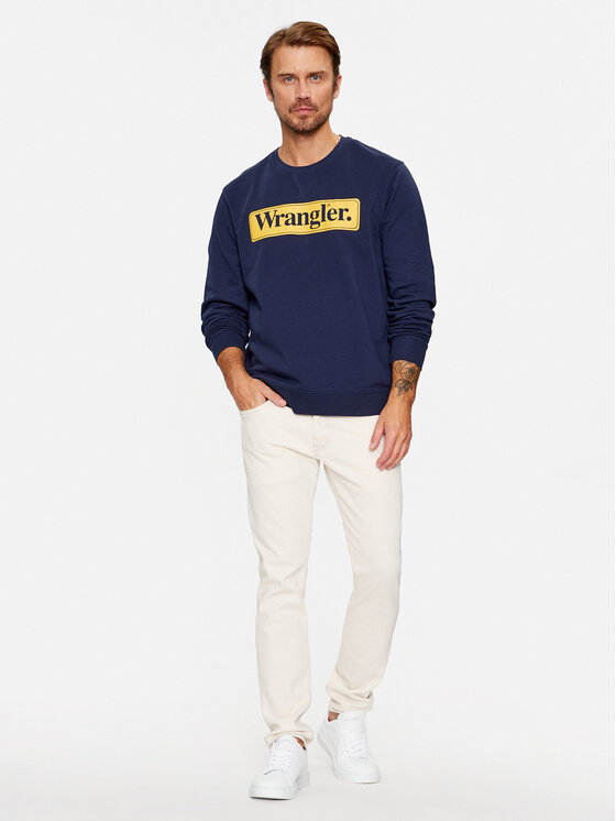 Wrangler Wrangler Felpa Seasonal 112341196 Blu scuro Regular Fit