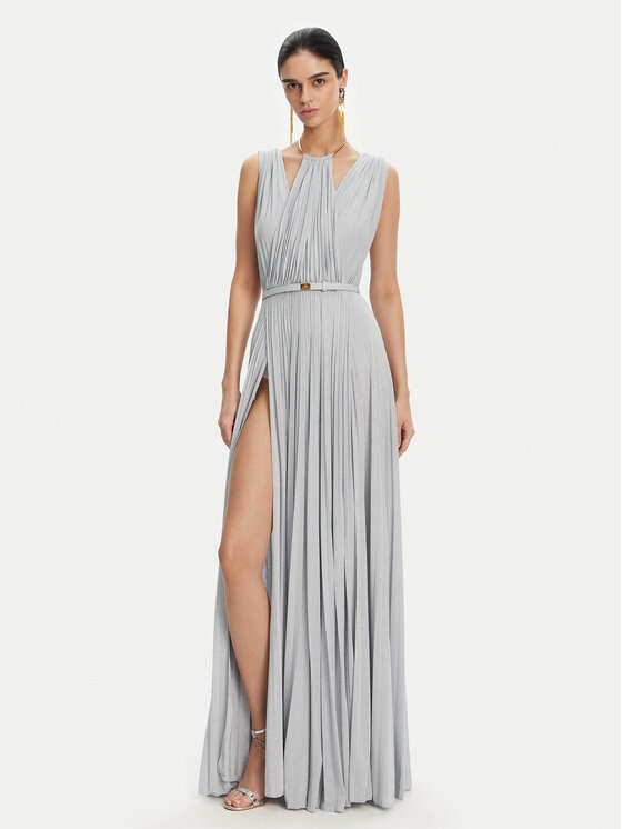 Elisabetta Franchi Elisabetta Franchi Sukienka wieczorowa AB-R21-52E2 Błękitny Regular Fit
