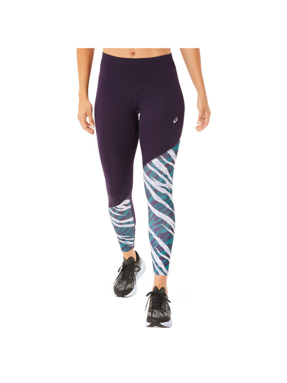 Asics Asics Legginsy ASICS Wild Camo 7/8 Tight Fioletowy Slim Fit