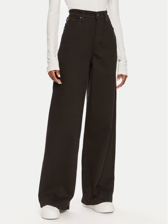 Calvin Klein Džinsi Infinite K20K207304 Melns Wide Leg