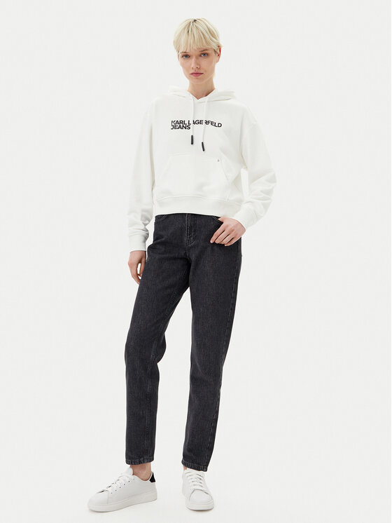 Karl Lagerfeld Jeans Karl Lagerfeld Jeans Traperice A2W10138 Crna Mom Fit