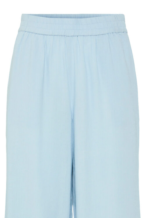 Pieces Pieces Kalhoty culottes Pia 17154737 Světle modrá Wide Leg