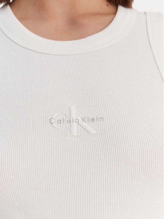 Calvin Klein Jeans Calvin Klein Jeans Top LV047E200G Alb Slim Fit
