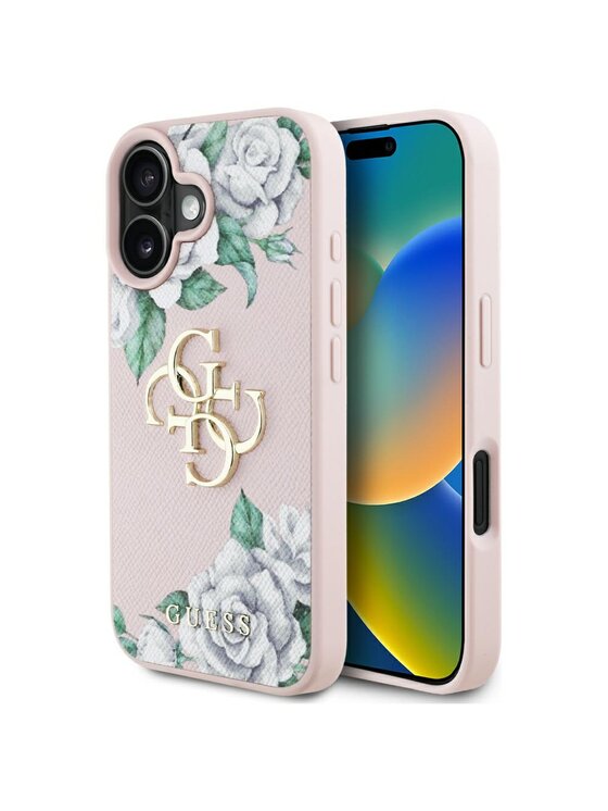 Etui na telefon Guess, Różowe, Apple iPhone 16