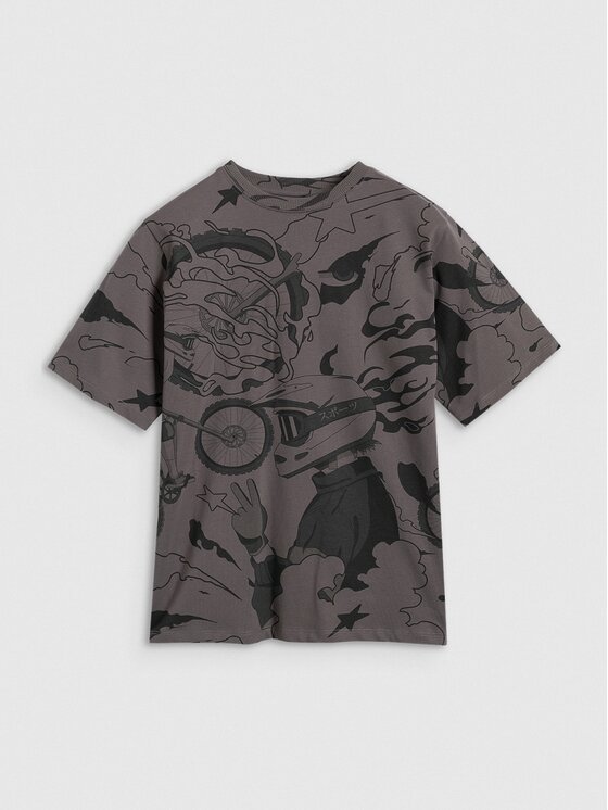 4F 4F T-Shirt 4FJRAW25TTSHM3063-90A Kolorowy Oversize