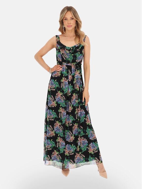 Potis & Verso Potis & Verso Sukienka letnia Lorika Czarny Regular Fit