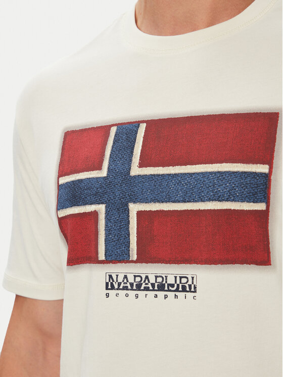 Napapijri Napapijri Футболка S-Flag Tiki Ss NP0A8A6IN1A1 Білий Regular Fit