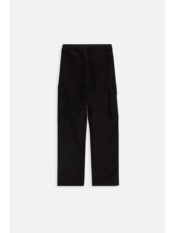Coccodrillo Coccodrillo Kalhoty z materiálu ZC5119102ABJ-021 Černá Regular Fit