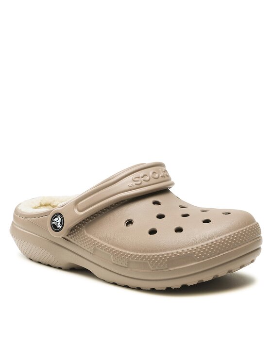 Crocs Natikače Crocs Classic Lined Clog 203591 Bež