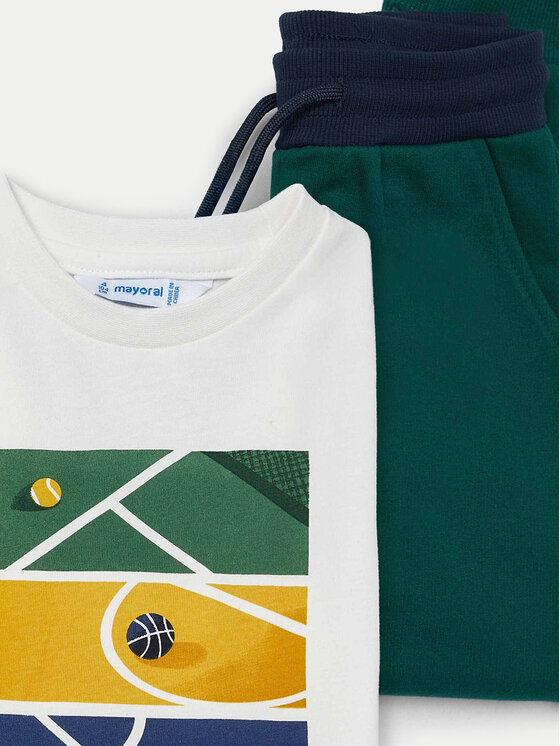 Mayoral Mayoral Completo felpa, maglietta e pantaloni 4880 Multicolore Regular Fit