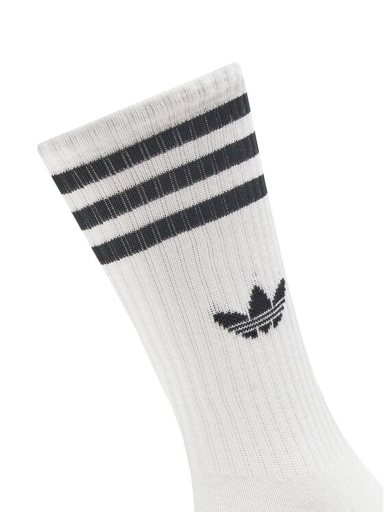 adidas adidas Комплект 3 чифта дълги чорапи мъжки Solid Crew IJ0734 Бял