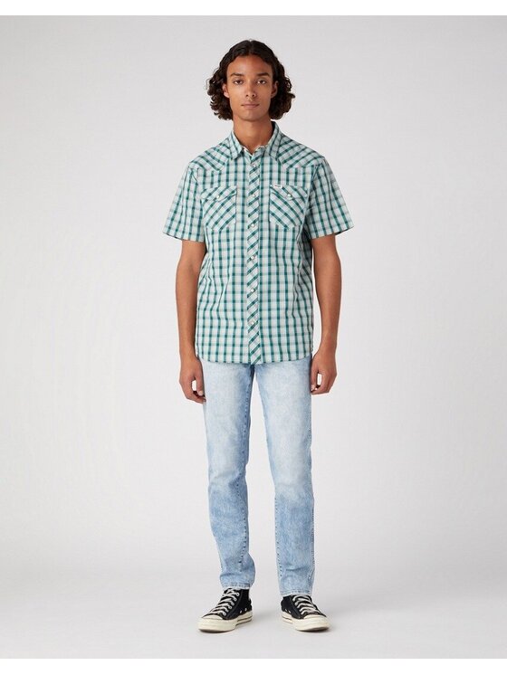 Wrangler Wrangler Jeansy LARSTON Niebieski Slim Fit